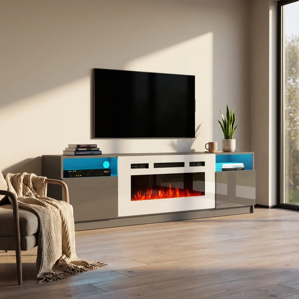 York WH02 Fireplace TV Stand - Image 19
